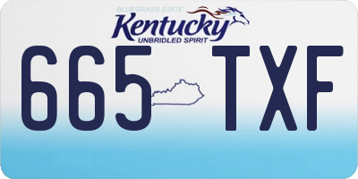 KY license plate 665TXF