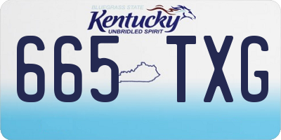 KY license plate 665TXG