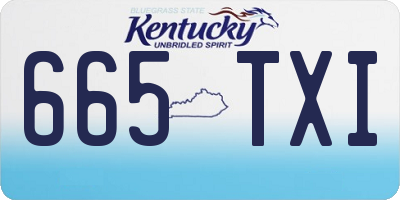 KY license plate 665TXI