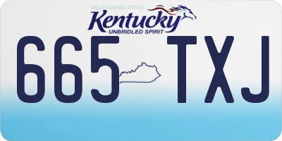 KY license plate 665TXJ