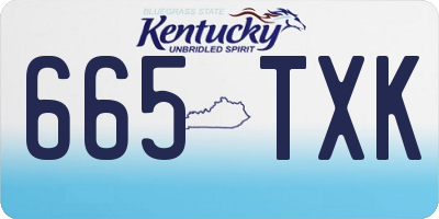 KY license plate 665TXK