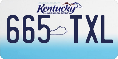 KY license plate 665TXL
