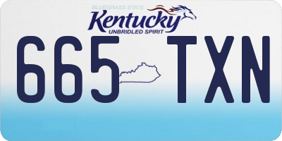 KY license plate 665TXN