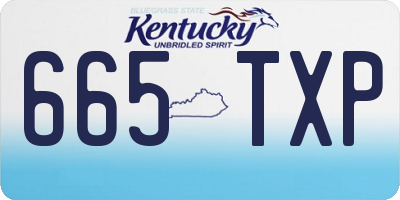 KY license plate 665TXP
