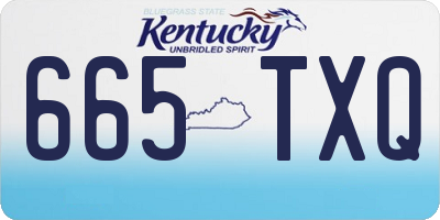 KY license plate 665TXQ