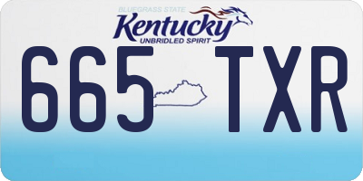KY license plate 665TXR