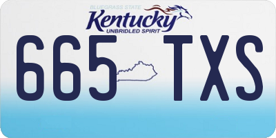 KY license plate 665TXS