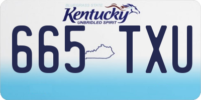 KY license plate 665TXU