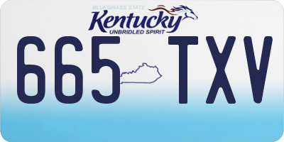 KY license plate 665TXV