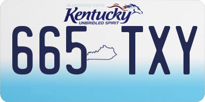 KY license plate 665TXY