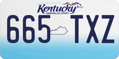 KY license plate 665TXZ