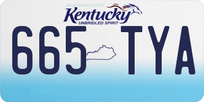 KY license plate 665TYA