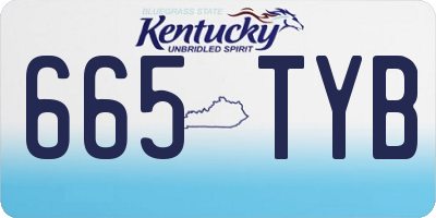 KY license plate 665TYB