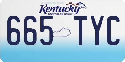 KY license plate 665TYC
