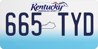 KY license plate 665TYD