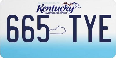 KY license plate 665TYE