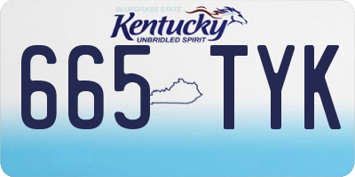 KY license plate 665TYK