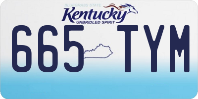 KY license plate 665TYM