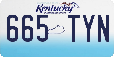 KY license plate 665TYN
