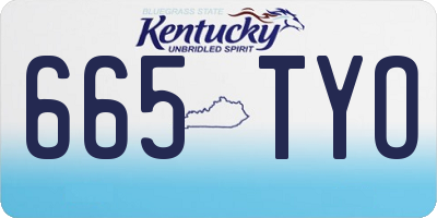 KY license plate 665TYO