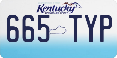 KY license plate 665TYP