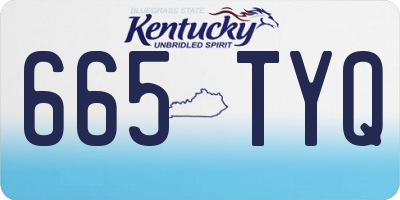 KY license plate 665TYQ