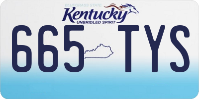 KY license plate 665TYS