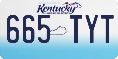KY license plate 665TYT