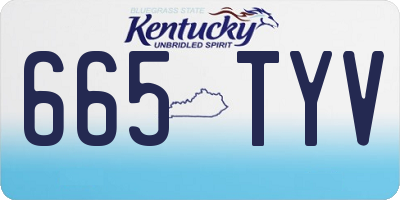 KY license plate 665TYV