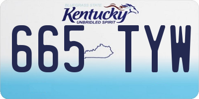 KY license plate 665TYW