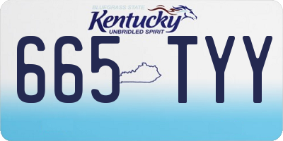 KY license plate 665TYY