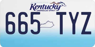KY license plate 665TYZ