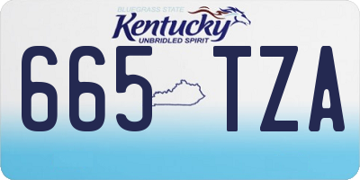 KY license plate 665TZA