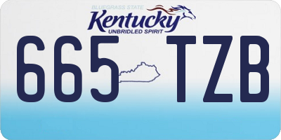 KY license plate 665TZB