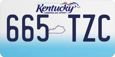 KY license plate 665TZC
