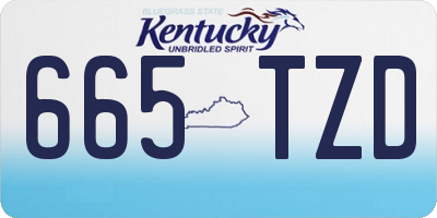 KY license plate 665TZD