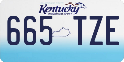 KY license plate 665TZE