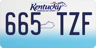 KY license plate 665TZF