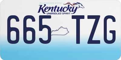 KY license plate 665TZG