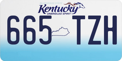 KY license plate 665TZH