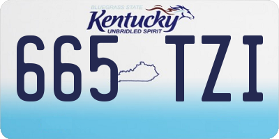 KY license plate 665TZI