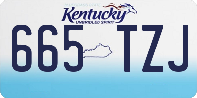 KY license plate 665TZJ