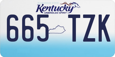 KY license plate 665TZK