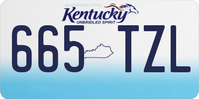 KY license plate 665TZL
