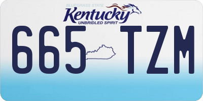 KY license plate 665TZM