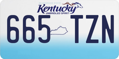 KY license plate 665TZN