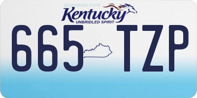 KY license plate 665TZP