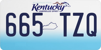 KY license plate 665TZQ