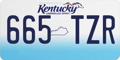 KY license plate 665TZR