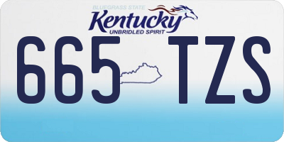 KY license plate 665TZS